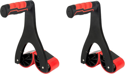 Trend Plaatdrager set voor deuren, werkbladen en plaatmateriaal, paar zelfinstellende tilhulpen voor materialen tot 65 mm dik, draagvermogen 75 kg per stuk, antislip rubberen bekken, P/CARRIER/2