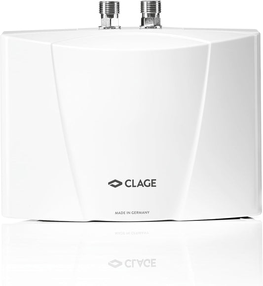 CLAGE M4 hydraulische kleine doorstroomboiler, alleen voor wastafel, 4,4 kW, zonder stekker, 230 V vaste aansluiting, alleen voor drukloze armaturen [energieklasse A]