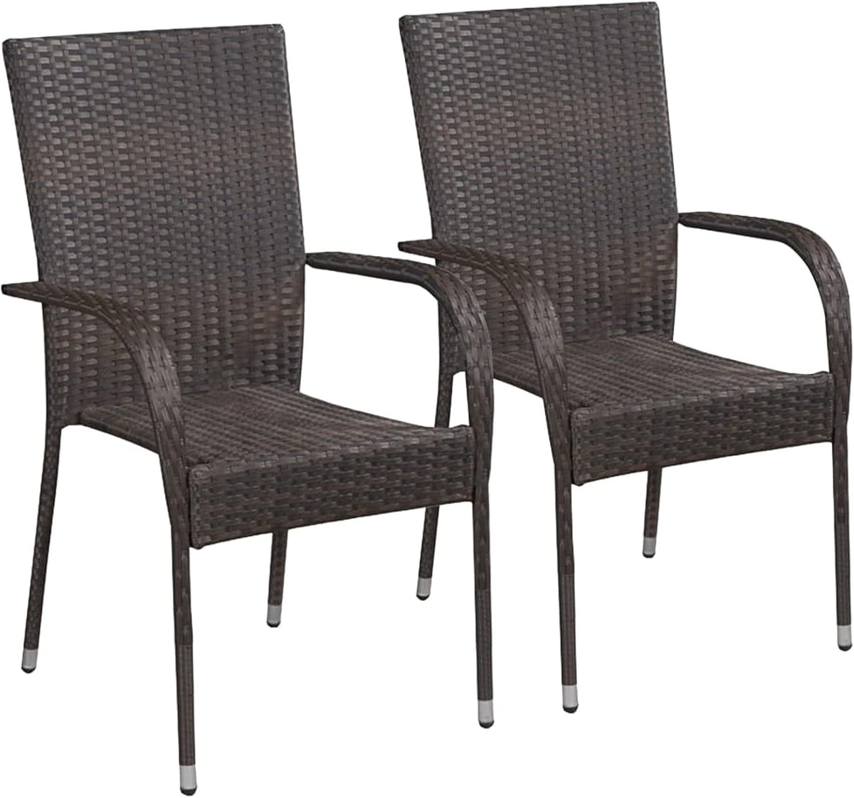 Eetkamerset voor de tuin, 3-delig, bruin, eetkamerset, eetkamer voor buiten, tuinmeubelen - QUORE