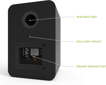 Kanto YUP4 Passive 140 Watt - Bookshelf Speakers - Pair (Black)