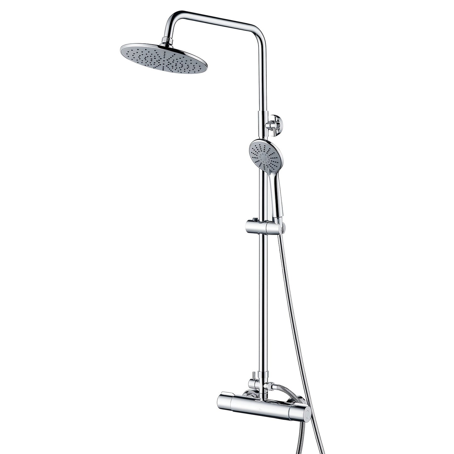 Thermostatisch Douche Systeem – Regendouche – Handdouche – Douchekraan – Douche Set – Chroom – 9 Inch Regendouche – Thermostaat Bij Constante Temperatuur