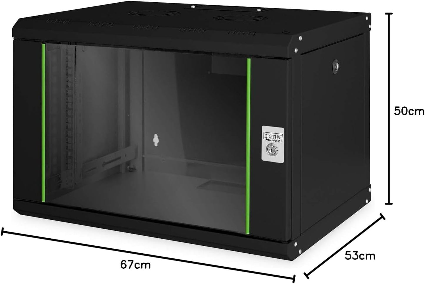 19 Inch Netwerkkast – Serverkast – Rackkast – Patchkast – Datakast – 7HE Wandmontage – 450 Mm Diep – Draagvermogen 100 Kg