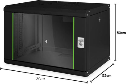 19 Inch Netwerkkast – Serverkast – Rackkast – Patchkast – Datakast – 7HE Wandmontage – 450 Mm Diep – Draagvermogen 100 Kg