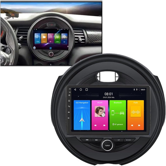 Android autoradio, draadloos, CarPlay, Android autoradio met scherm, Bluetooth, GPS Navi, WiFi, AM/FM/RDS, Mirror Link voor BMW Mini Cooper R56, F55, F56, F57, John Cooper Works,One First, One D,