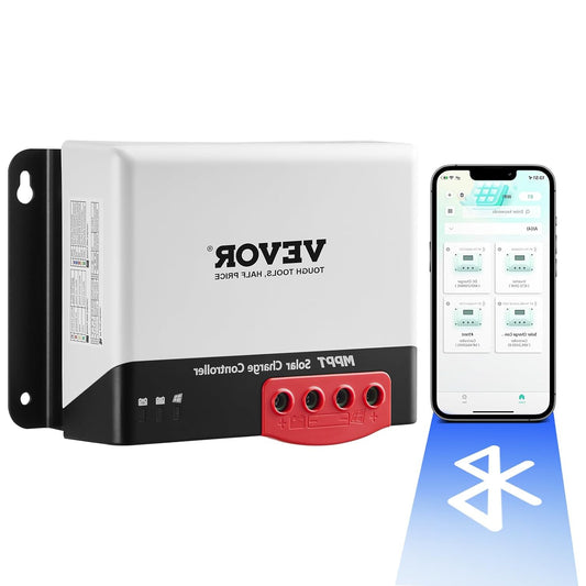 50A MPPT Zonne-Laadregelaar – Zonnepaneel Regelaar – Solar Charge Controller – Batterijregelaar – Acculader – Bluetooth Monitor – 12V/24V Automatische Spanning
