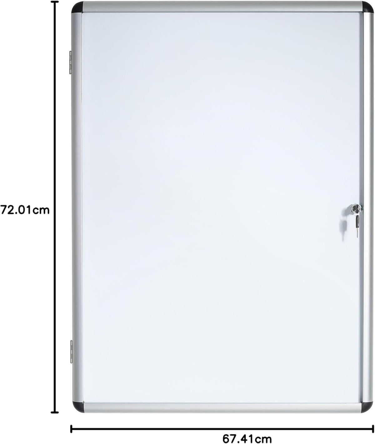Bi-Office Magnetische vitrine Enclore, gelakt stalen oppervlak, acryl deur, aluminium frame, 72 x 67,4 cm (6X A4), wit