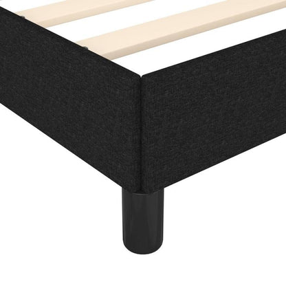 Bed frame without Mattress Black 120x200cm Tissue Practical, removable, suitable for all seasons