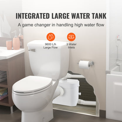 Afvalwaterpomp – Sewage Pomp – Toiletpomp – Dompelpomp – Schredderpomp – 700W Koperen Motor – 3 Inlaten Met Terugslagklep