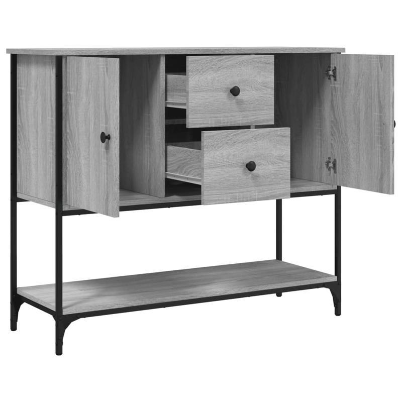 Sideboard 100X36X85 Cm Finished Wood Gray Sonoma