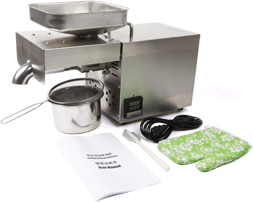 Stainless steel oil press oil mill expeller extraction machine oil automatic oil press automatic machine press commercial for most of the oil content of more than 25% of the - QUORE
