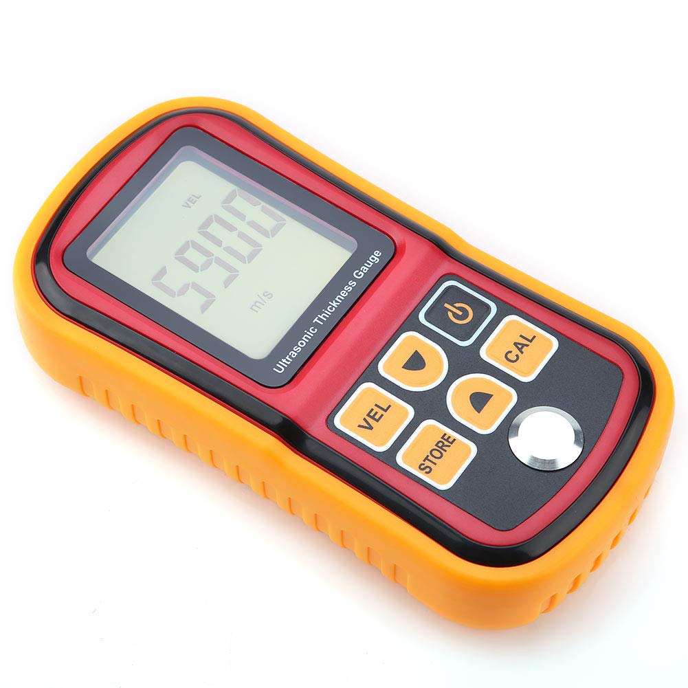 Dikktemeter, ultrasone diktemeter GM100 digitale ultrasone diktemeter 1,2-220 mm staalbreedte, laagdiktemeter, lcd-display met vier cijfers, resolutie 0,01 mm
