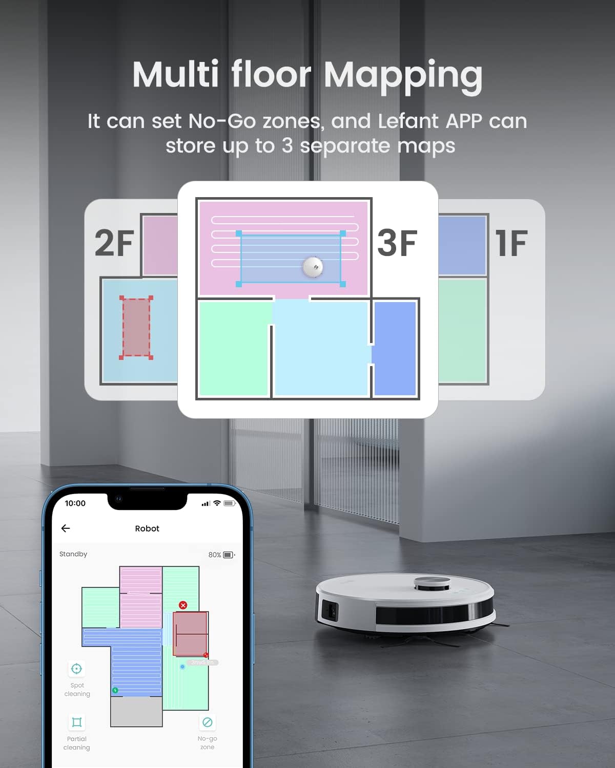 Robotstofzuiger – Robotstofzuiger met dweilfunctie – Automatische Zuiger – Smarte Stofzuiger – Dweilrobot – 5500 Pa Zuigkracht – LiDAR Navigatie met Virtuele Zones