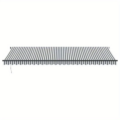 Zonnescherm – Zonwering – Terrasoverkapping – Buitenluifel – Uitvalscherm – Handmatig Inklapbaar – Metaal Frame – 600x300 cm – Antraciet