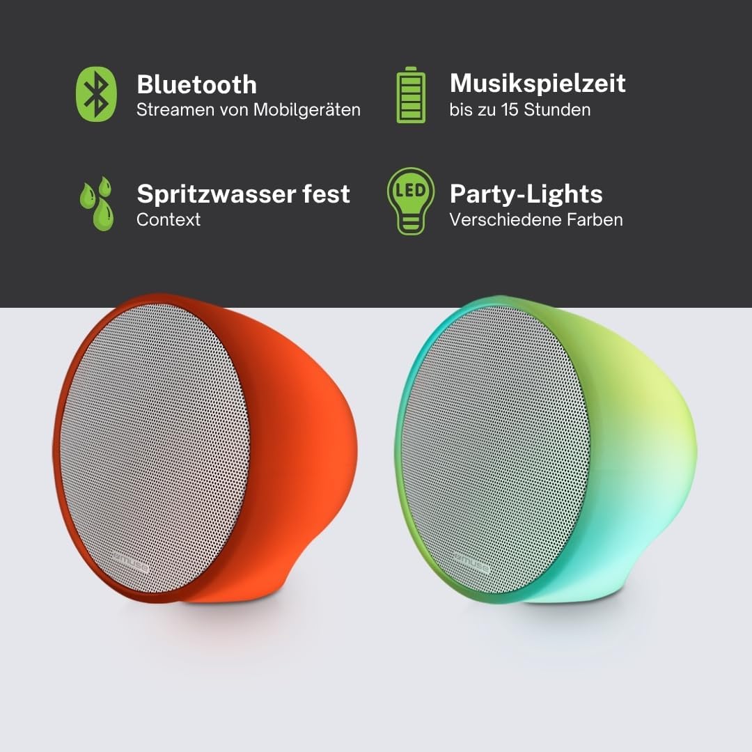 MUSE ML-655 BT Draagbare HiFi-luidspreker met magnetisch statief en sfeerlicht (RGB), bluetooth, grote batterij van 6600 mAh