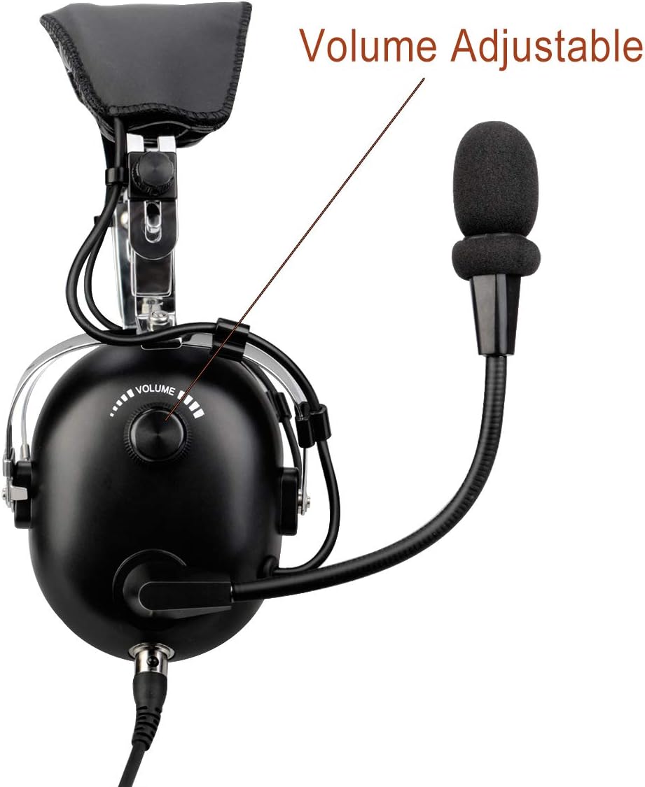 Retevis EH070K portofoon, oortelefoon met PNR-headset, compatibel met RT24 RT27 RT617 RA685 RB629 RT5R RT1 Baofeng UV5R 888S eSynic Kenwood, geschikt voor Aviation Link Line (zwart, 1 stuk)