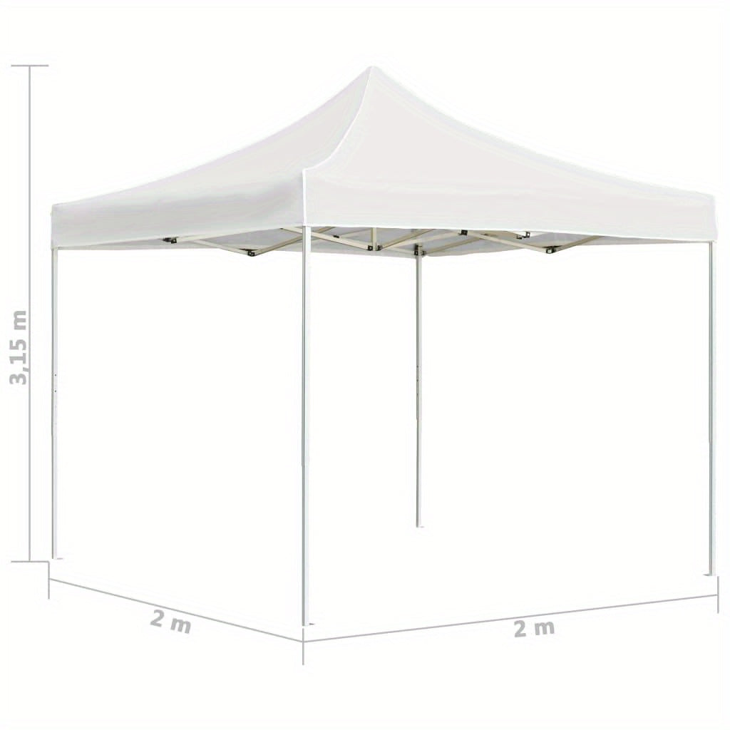 Vouwwand – Partytent Zijwand – Opvouwbare Tentwand – Evenementenwand – Tuinfeest Scherm – Wit – 2x2 Meter – Waterdicht Aluminium Frame – Ritssluiting