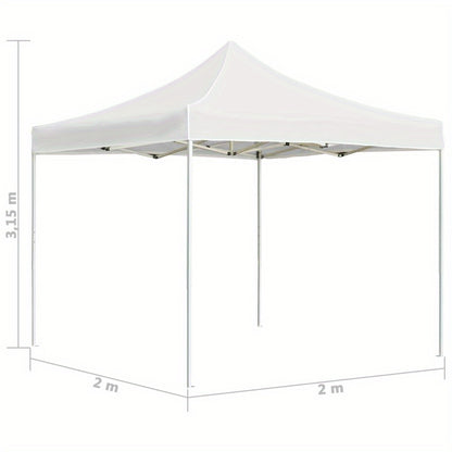 Vouwwand – Partytent Zijwand – Opvouwbare Tentwand – Evenementenwand – Tuinfeest Scherm – Wit – 2x2 Meter – Waterdicht Aluminium Frame – Ritssluiting