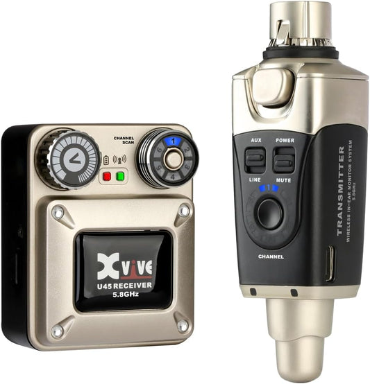 Draadloos In-Oormonitor Systeem 5,8 GHz – In-Ear Monitorsysteem – In-Ear Monitor Systeem – IEM Systeem – Monitor Set – Stabiele Draadloze Audioverbinding – Meer Bewegingsvrijheid Zonder Kabels