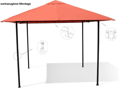 GRASEKAMP Qualität seit 1972 Antieke paviljoen Amalfi Flex 3 x 3 m terra tuinpaviljoen partytent