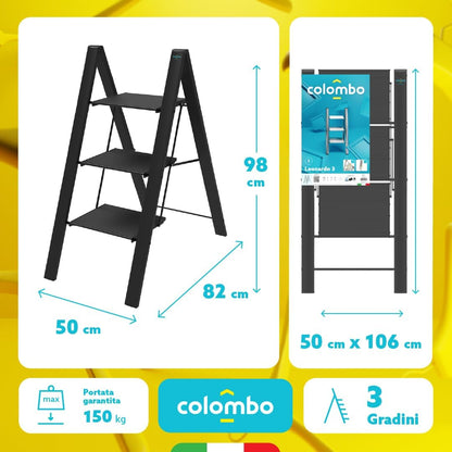 Colombo Ladder van geanodiseerd aluminium Leonardo 3 g