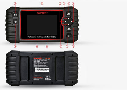 iCarsoft CR Elite OBD2 Test Diagnose Auto Foutscanner Uitleesapparaat