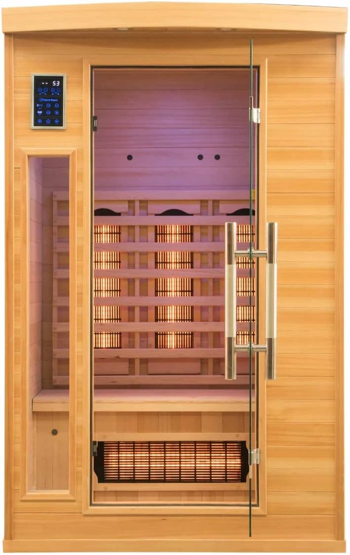 SN-Apollon-Q2 - infrared sauna apollon - on/off button - cabin cleaning by ionizer - chromotherapy 7 colours - 2 seater - QUORE