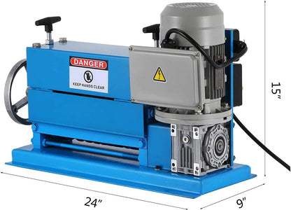 VEVOR cable stripping machine 1.5-38mm, stripping machine electric 370W, cable strip machine, wire stripping machine 370W, Wire Peeling Cutting Machine, Cable Stripping Tool, metal strip cable type with 10 electric cable cutters with blades 15m/min. 220V