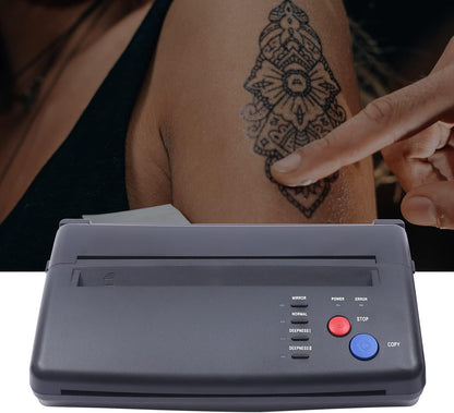 Tattoo machineset, tattooprinter, thermische printer, tatoeageoverdracht, papiertransfermachine, printer, kopieerapparaat, thermische printer voor tijdelijke tatoeages, zwart