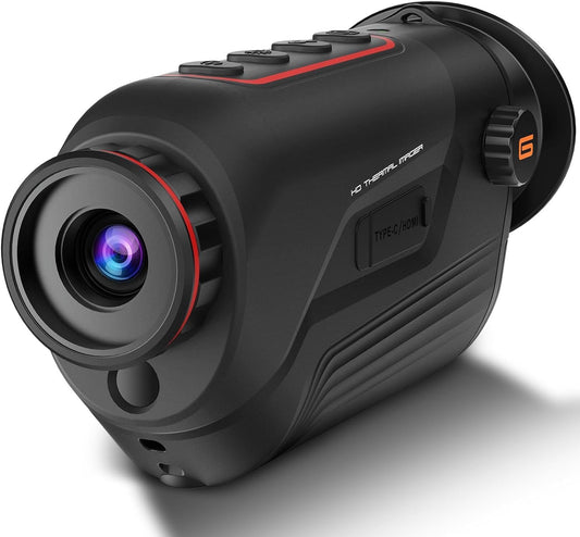 GOYOJO Handheld Thermische Monoculaire met 256x192 (25Hz) @12μm Warmtegevoelige Lens, Draadloze Connectiviteit voor Delen in Real-time, 6 Kleurpaletten voor Ontdekkingsreizigers (10mm)