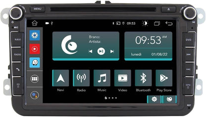 Autoradio Volkswagen Golf Sharan Tiguan – Multimedia Systeem – Infotainment – Navigatie Systeem – Touchscreen Radio – 8 Inch Scherm – 8-Core Processor – Apple CarPlay & Android Auto