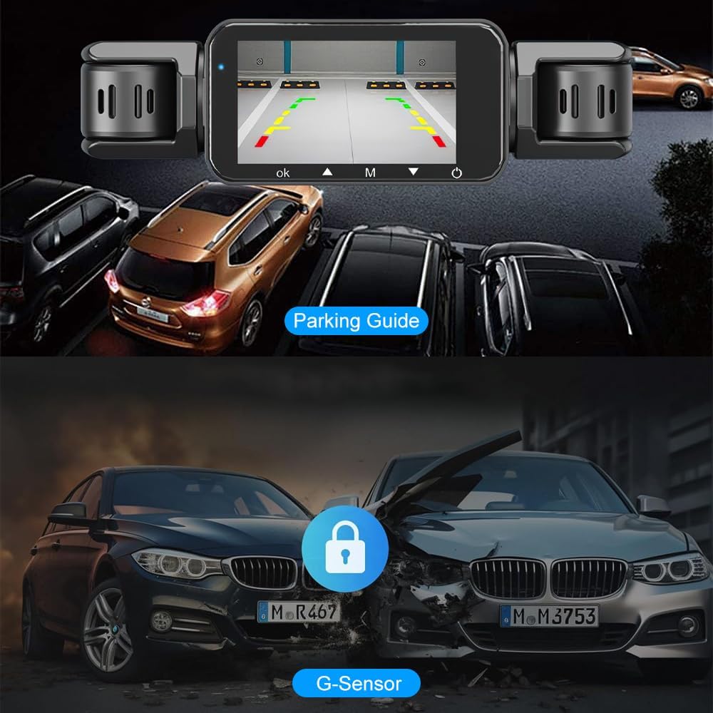 4-Kanaals Dashcam – Autocamera – Autorecorder – Voertuigcamera – Multi-Kanaals Dashcamera – 360° Dekking – 24-Uurs Parkeerbewaking