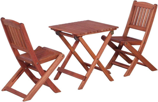 Furniture sets Patio furniture Lounge Garden furniture set Bistro Set for children 3-pcs. Solid eucalyptus wood - QUORE