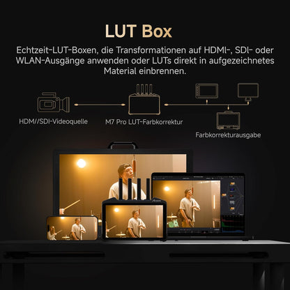 Accsoon CineView M7 Pro 7" 4K60 Camera Field Monitor & Dual-Band Transmitter & Receiver met SDI/HDMI, LUT-ondersteuning, Live Streaming, Touchscreen, 3-in-1 Draadloos Videosysteem voor Filmmaken