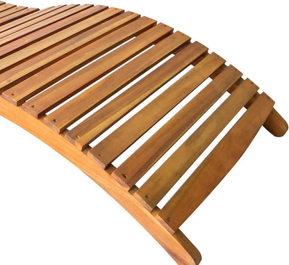 vidaXL Sunbeds 2 pcs with cushions solid acacia wood - QUORE