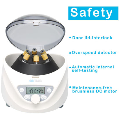 Digitale Tafelcentrifuge – Laboratoriumcentrifuge – Labcentrifuge – Tafelmodel Centrifuge – Centrifuge Voor Laboratoriumgebruik – 6x15/10/7/1,5-5 ml Rotor – LCD-Display, 300-5000 rpm, Timer 30 sec-99 min