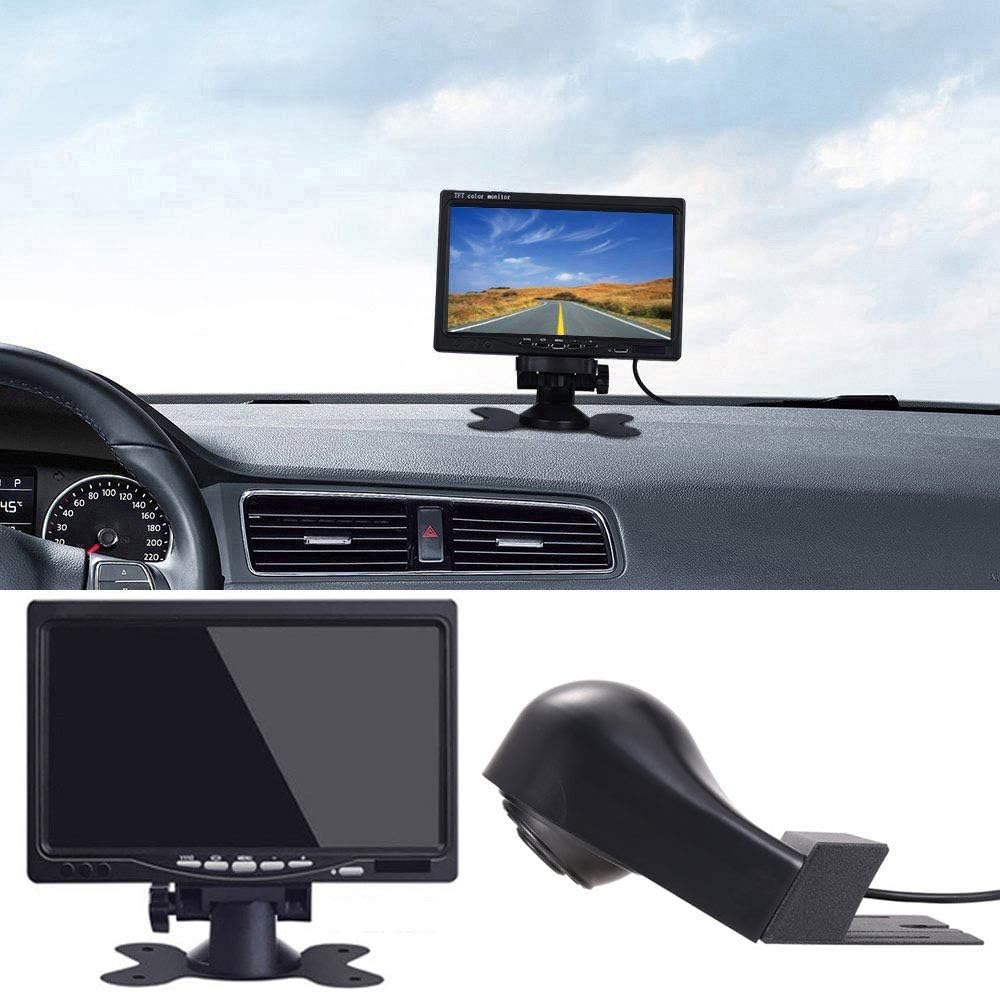 HD Parkeerhulp voor auto, caravan, bestelwagen, remlicht, achteruitrijcamera met instelbare hoek, vervanging voor Mercedes Benz Viano Vito W639 V6 bestelwagen, achteruitrijcamera + 7 inch monitor