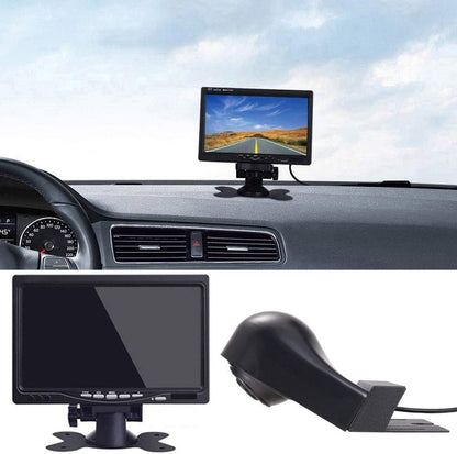 HD Parkeerhulp voor auto, caravan, bestelwagen, remlicht, achteruitrijcamera met instelbare hoek, vervanging voor Mercedes Benz Viano Vito W639 V6 bestelwagen, achteruitrijcamera + 7 inch monitor