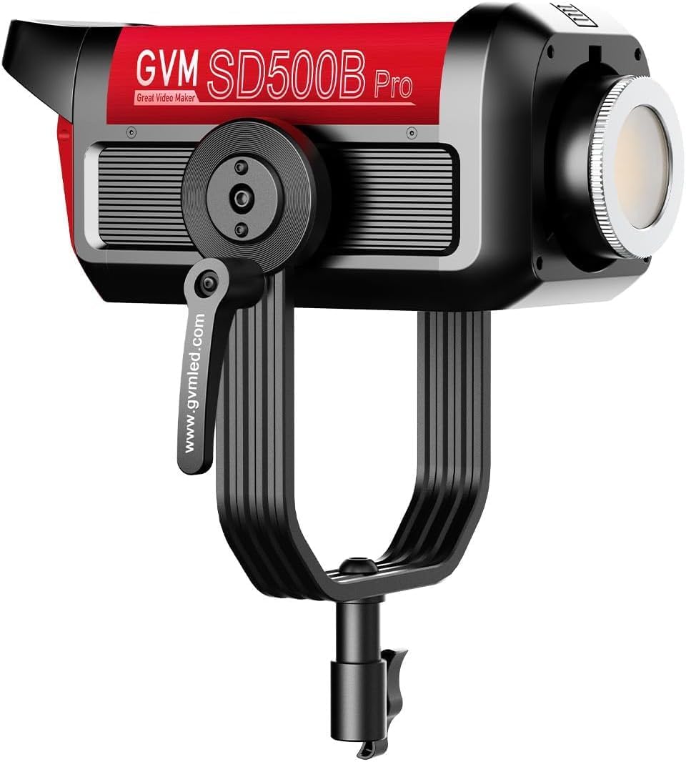 GVM Pro SD500B 500W led videolamp, studiolampen met Bowen montage, 61600lux/1m fotografieverlichtingsset, fotografiestudio LED verlichting met continue output met controller, CRI 97+, 2700-6800K