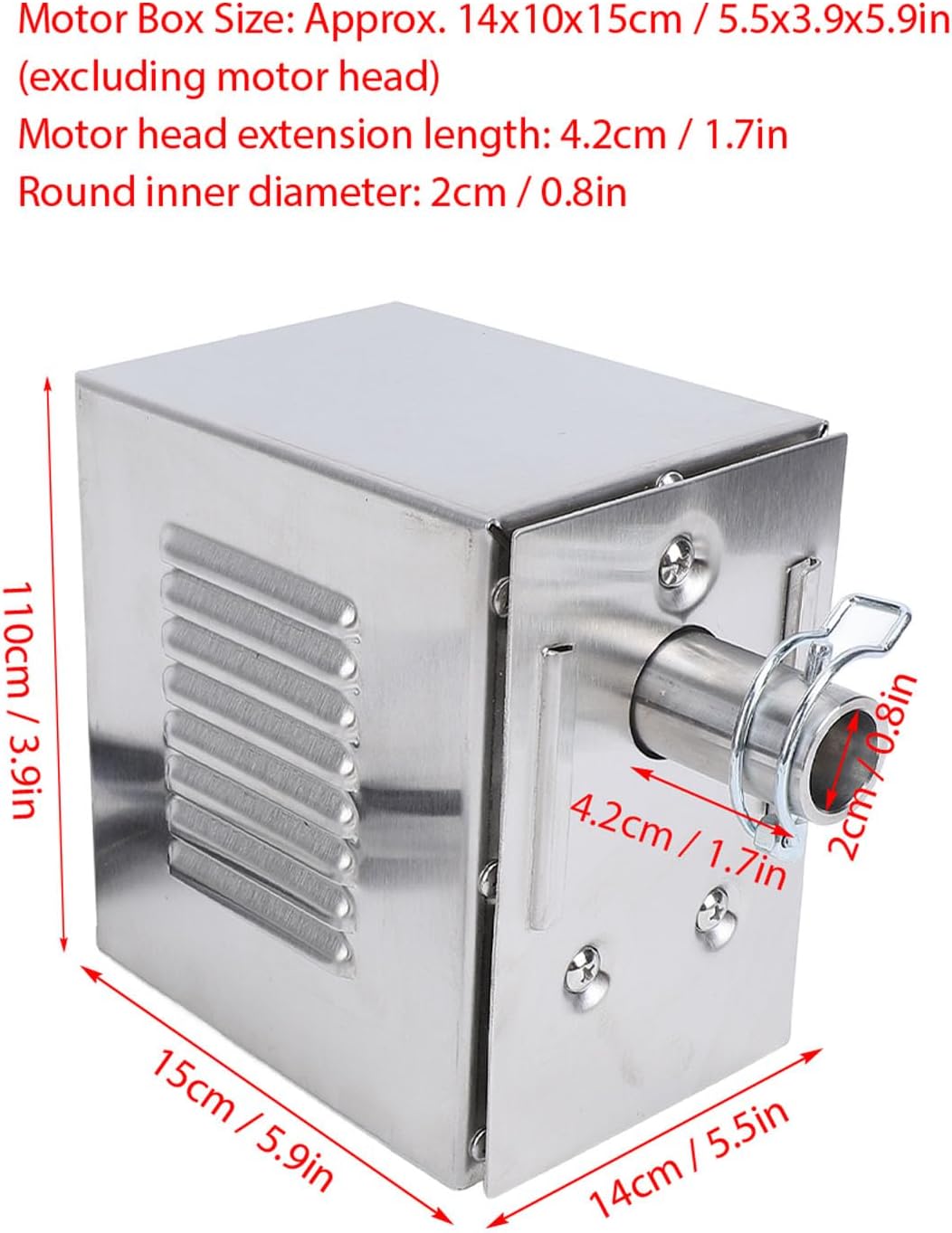 Grill Rotisserie Motor, 45W RVS Universele Elektrische Rotisserie Spit Motor, 250kg Heavy Duty Vervanging BBQ Rotisserie Motor voor Varken Geit Kip Rotisserie Roaster (EU-stekker