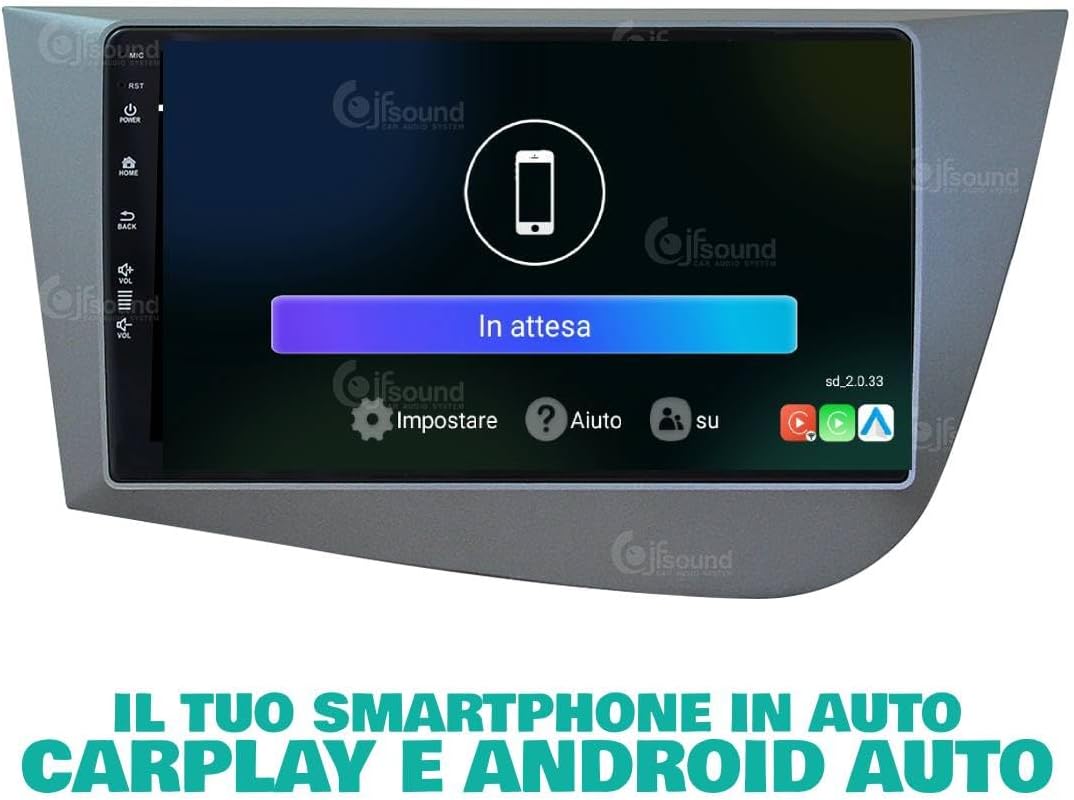 Autoradio Seat Leon 2005-2012 – Navigatiesysteem – Multimedia Speler – Bluetooth Radio – Touchscreen Autoradio – 9-inch HD Scherm – Android Auto & CarPlay Support
