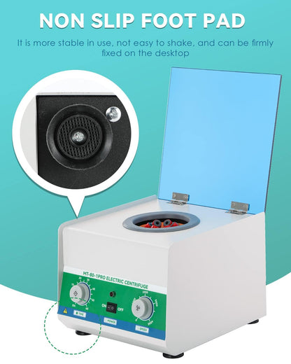 Mxmoonant Laboratorium Lage snelheid centrifugeert Desktop 15mlx6, 0~4000rpm, Elektrische Centrifuge met lage snelheid, Geschikt voor Universitaire Laboratoria, Onderzoeksinstellingen, enz.