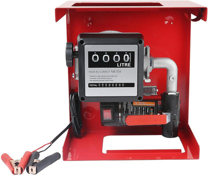 Diesel Transferpompset 12V – Dieselpomp – Brandstofpomp – Oliepomp – Transferpomp – Zelfaanzuigend – 4-Cijferige Flowmeter