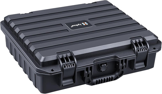 Lykus HC-4010 Waterdichte Koffer met Aanpasbaar schuim, Binnenmaat 40,7x33,6x11,7cm, Geschikt voor laptop, elektronica, en nog veel meer