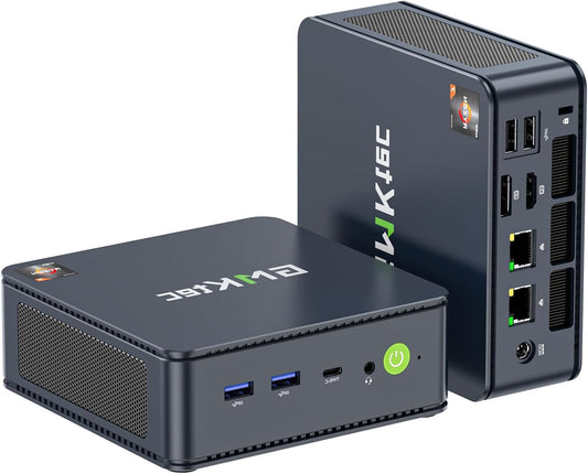 GMKtec M5 Ultra Gaming Mini PC Ryzen 7 7730U (Upgraded 7430U/ 5825U), 16GB RAM 512GB SSD Dual NIC LAN 2.5GbE Desktop Computers, Triple 4K Display, WiFi 6E, USB-C, BT 5.2, DP, HDMI 2.0 - QUORE