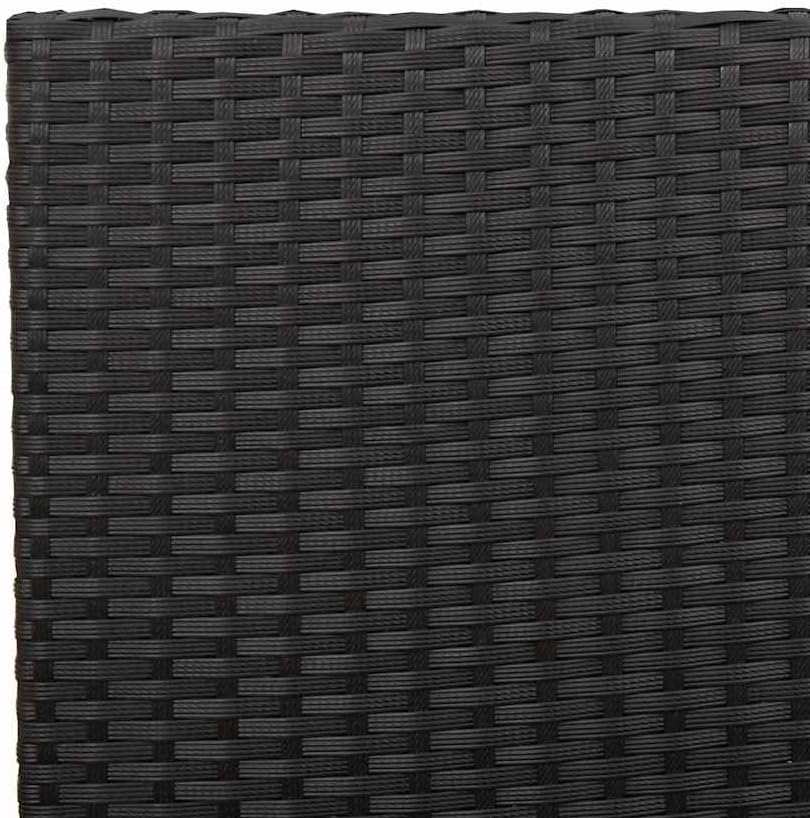Tuinstoelen – Buitenstoel – Tuinmeubel – Terrasstoel – Stapelbare Tuinstoelen – Weerbestendig PE-Rattan – Massief Acaciahouten Armleuningen