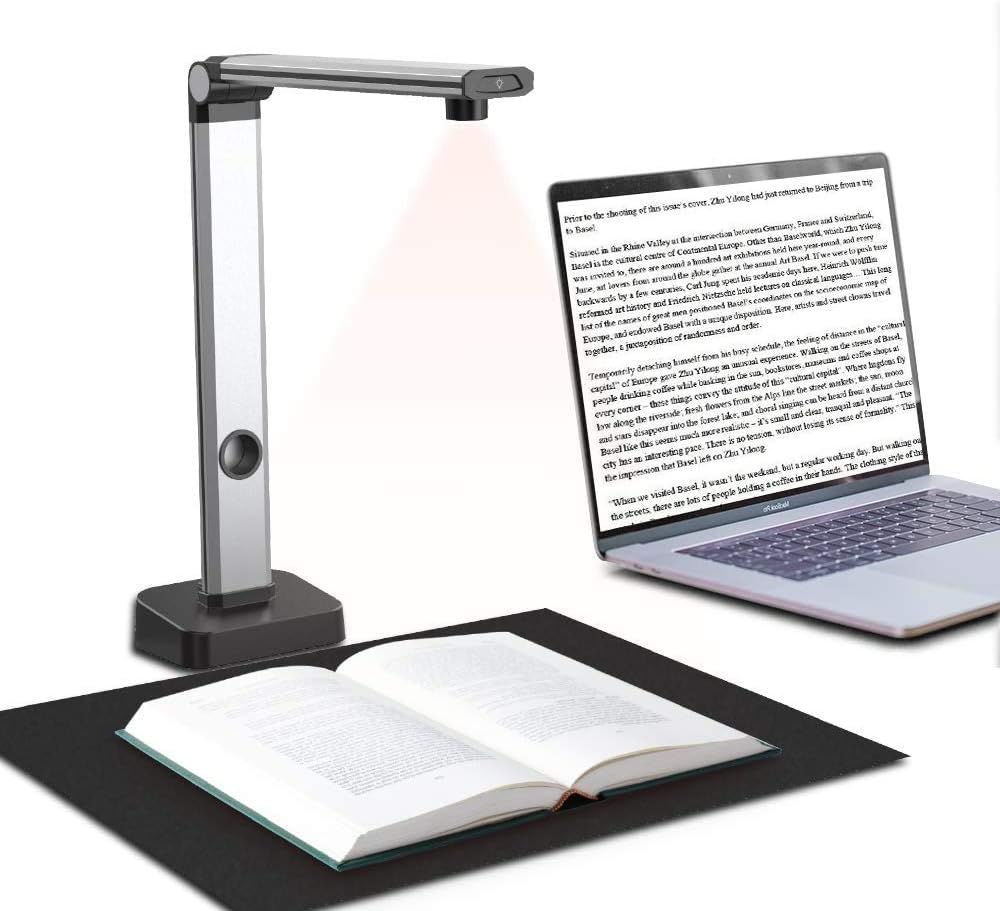 JOYUSING 14MP HD draagbare USB-overheadscanner - Scan documenten Meertalige OCR, snel scannen, converteren naar PDF/Word/Txt/Excel op Windows en PDF op Mac-systeem
