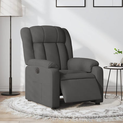 Elektrische Massagestoel, Fauteuil, Verstelbare Rugleuning, Voetsteun, Tv-Stoel, Relaxstoel met Ligfunctie, Ligstoel, Gestoffeerde Stoel, Fauteuil (lichtgrijs) (Donkergrijs #13)