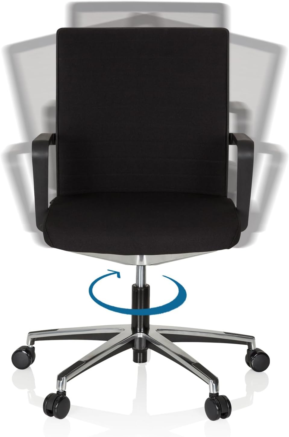 hjh OFFICE 608908 bureaustoel Move-TEC 3D stof zwart draaistoel voor dynamisch en gezond zitten
