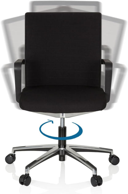 hjh OFFICE 608908 bureaustoel Move-TEC 3D stof zwart draaistoel voor dynamisch en gezond zitten