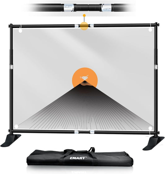 EMART Bannerstandaard 3 x 2,4 m, Verstelbaar Achtergrondsysteem, Achtergrondstandaard voor Fotostudio, Portretfotografie en Productfotografie, Fotografie - Upgraded